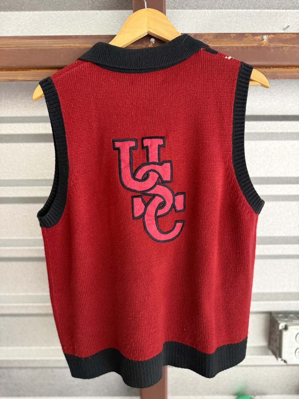 Castles Sport South Carolina Gamecocks Argyle Full Zip Sweater Vest